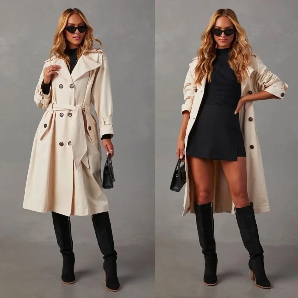 Womens Suede Black Side Zipper Knee High Pointed Toe Chunky Heel Tall Boots